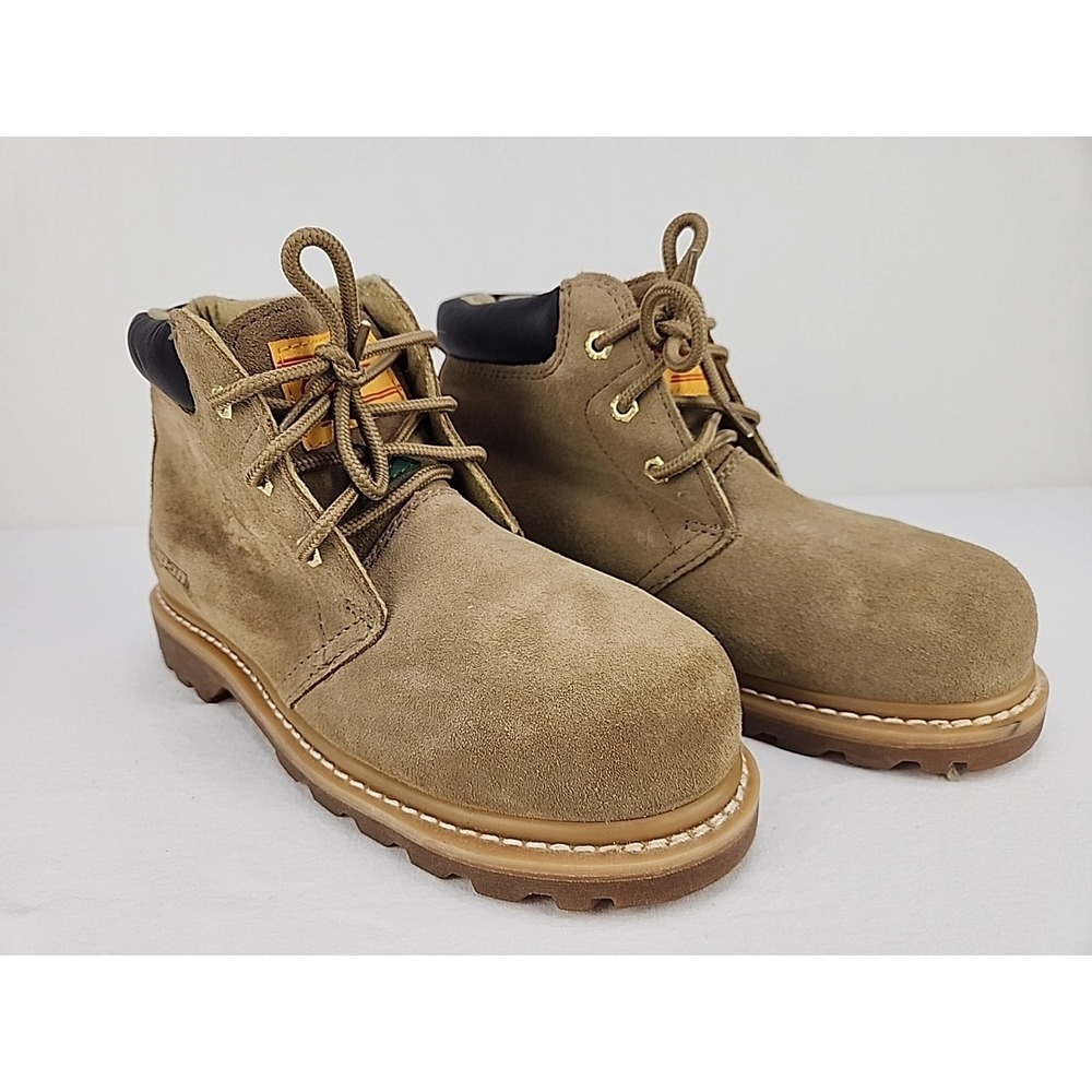 Mens Size 8 Steel Toe‎ Snap On Safety Boots Suede
